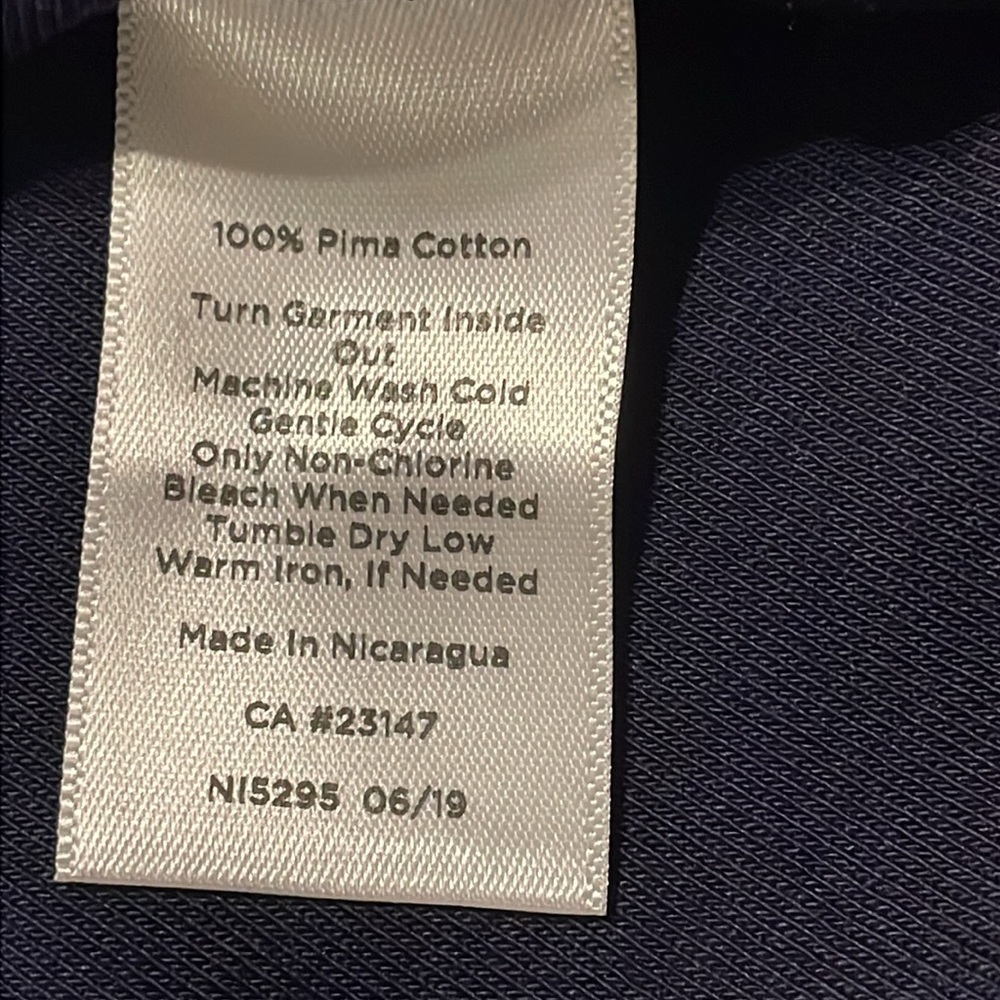 The Talbots Tee Women’s Navy Blue Split V-Neck Top - Pima Cotton, size Large - Picture 5 of 9